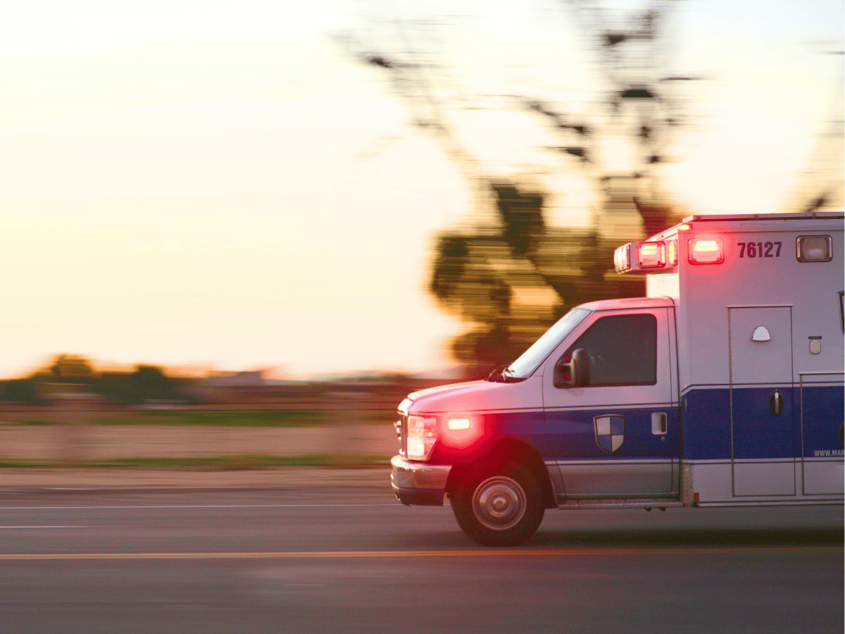 Emergency Vehicle Responding to Incident in Arizona